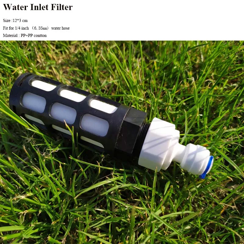 

E433 Self suction filter head slip lock connector 6.35mm port for misting pump
