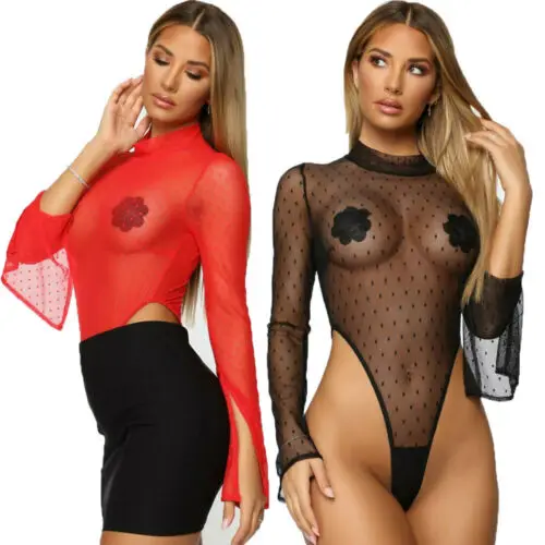 2019 New Ladies Sexy Nightwear Underwear Porn Women Hot Erotic Babydolls Dress Fishnet Long Sleeve Lingerie Bodysuit | Тематическая
