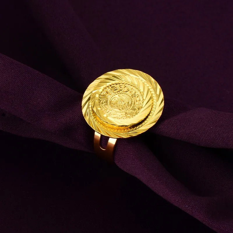Женское кольцо круглой формы золотистого цвета вечерние ювелирные изделия от