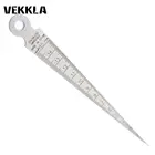 Отверстие щель отверстие конусный измерительный инструмент метрический из нержавеющей стали 1-15 мм клиновидный щуп измерительный инструмент метрические для сверления отверстий конусный зазор инструменты для измерения