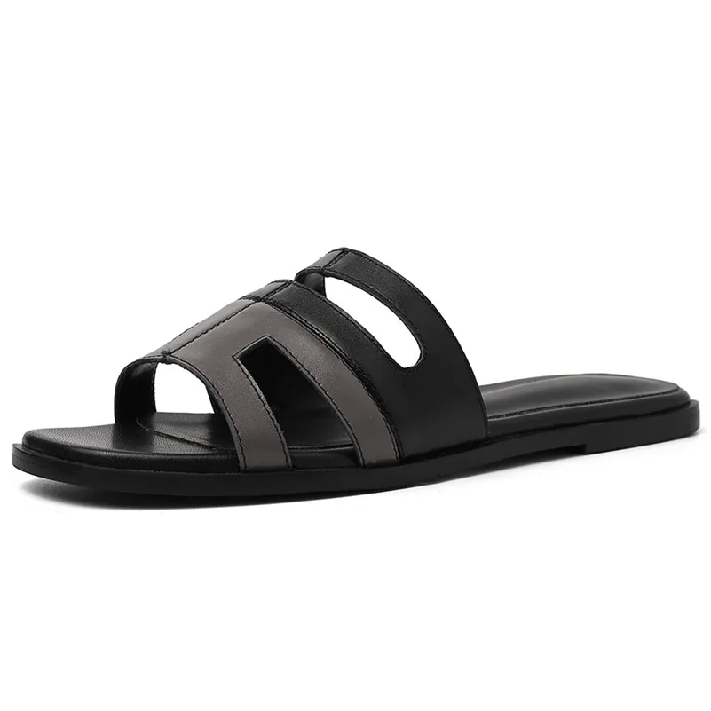 Женские туфли без шнуровки FEDONAS черные из натуральной кожи с закругленным носком