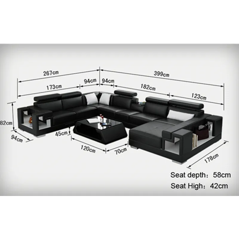 Белый и черный диван современный гостиная диван|designer sectional sofa|sectional sofasectional sofa design