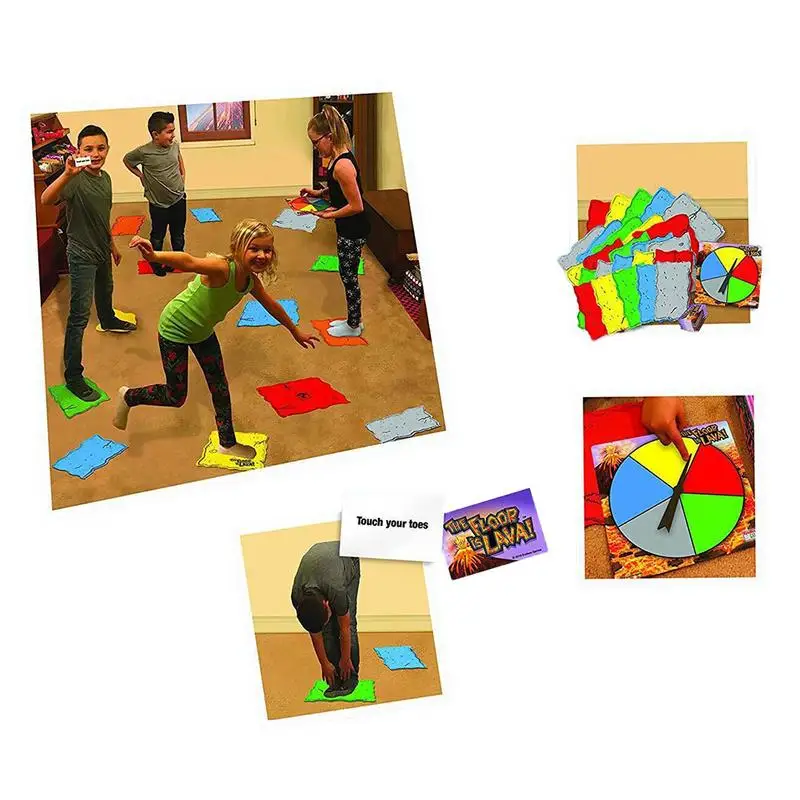 1The Floor is Lava Family Interactive Fun настольная игра для детей и взрослых цветные пенные