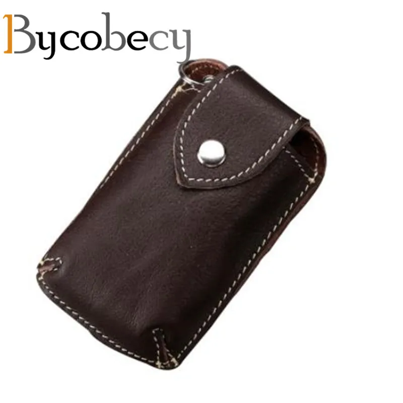 Кошельки BYCOBECY из натуральной кожи для автомобиля мужские ключницы органайзер