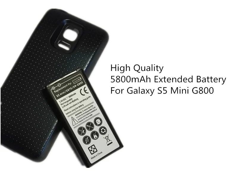 S5 мини расширенная батарея Замена для мобильного телефона S5mini G800 G870 5800mAh EB BG800BBE +