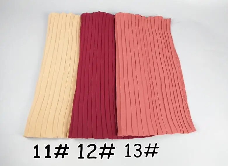 S13 высокое качество морщинка пузырь шифон хиджаб обертывание длинный шарф обруч