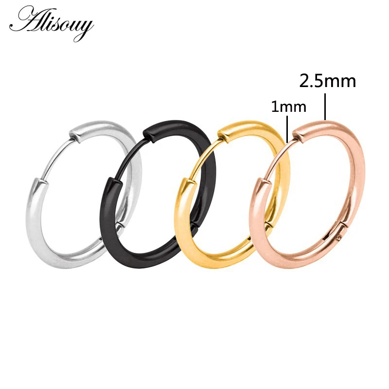 1 пара женские серьги-кольца в стиле хип-хоп 2 5 мм | Украшения и аксессуары