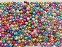 1000 mixed color 3d illusion acrylic miracle beads 4mm spacer