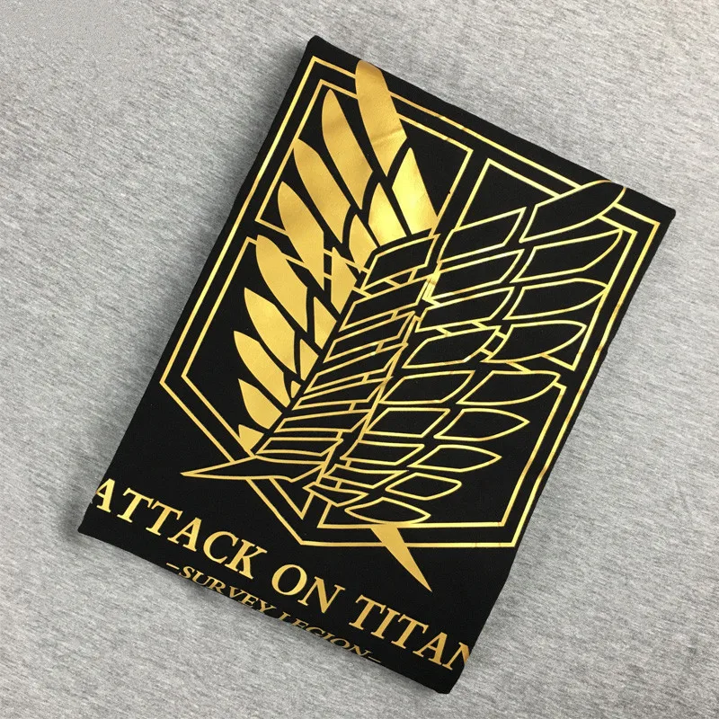 

Anime Attack on Titan Unisex Cosplay Costume White/Black Scouting Legion Short Sleeve T-shirt