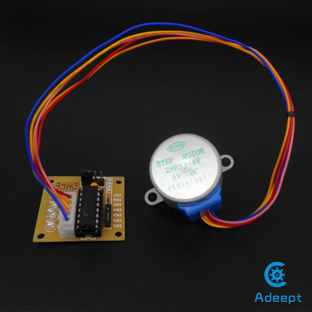 Шаговый двигатель Adeept + плата драйвера ULN2003 5 в 4 фазный линейный для Arduino Raspberry Pi