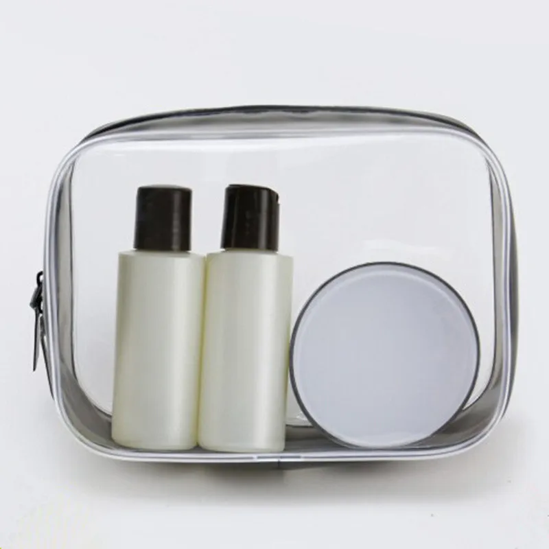 Путешествия Пластик косметички Для женщин прозрачные молнии организатор ванна