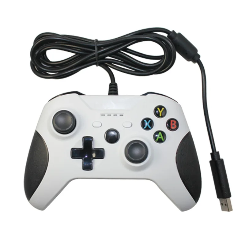 Белый USB проводной контроллер для microsoft Xbox One контроллер геймпад для Xbox One тонкий ПК Windows мандо для Xbox one джойстик - Цвет: Белый