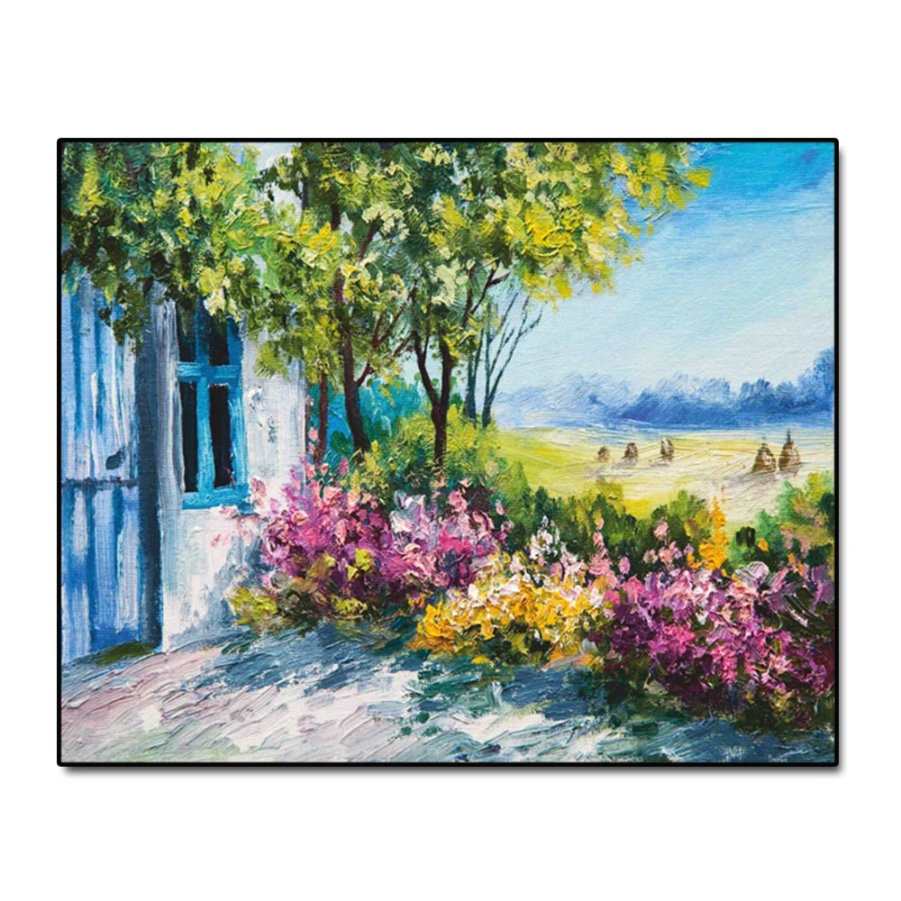 

Watercolor House Famous Oil Paintings Wall Art Poster Print Canvas Painting Calligraphy Decor Picture for Living Room Home Decor