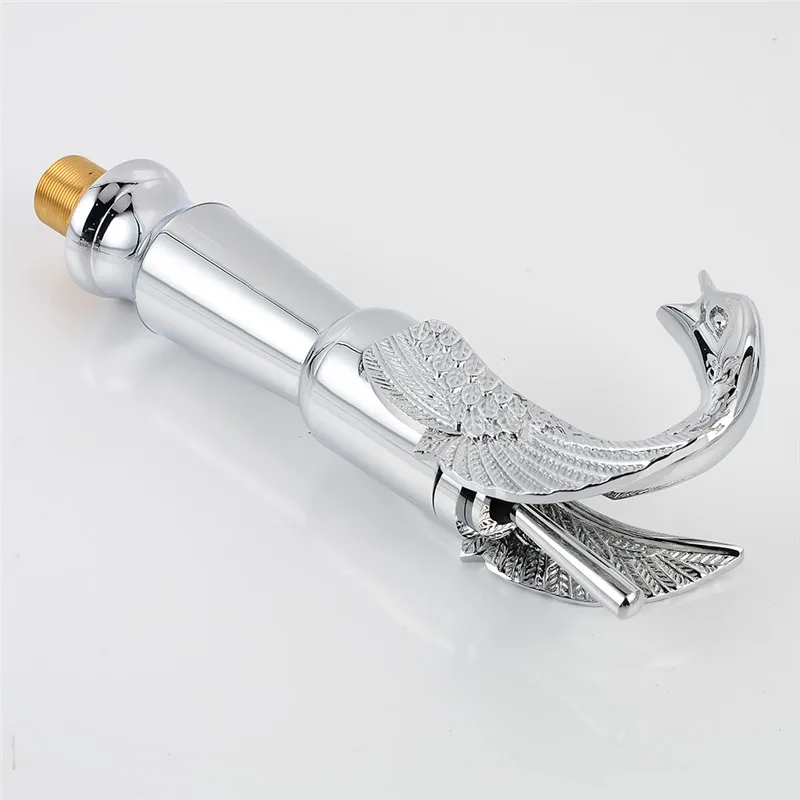 Бесплатная доставка дизайн роскошные медные ванной бассейна кран лебедь