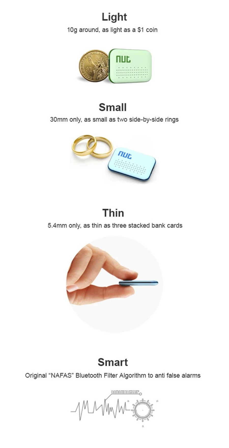 4 шт./лот smart finder Tracker Nut Mini 3 Bluetooth сигнализация локатор для детей Pet багаж кошелек телефон ключ анти потеря напоминание