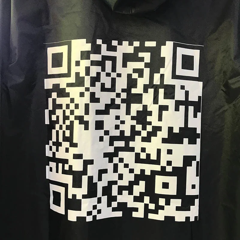 Новинка, qr-код, принт, Vete, для мужчин, ts, плащ, куртки, модные, для мужчин, женщин, водонепроницаемая, ветровка, черная, Vete, для мужчин, ts, куртка
