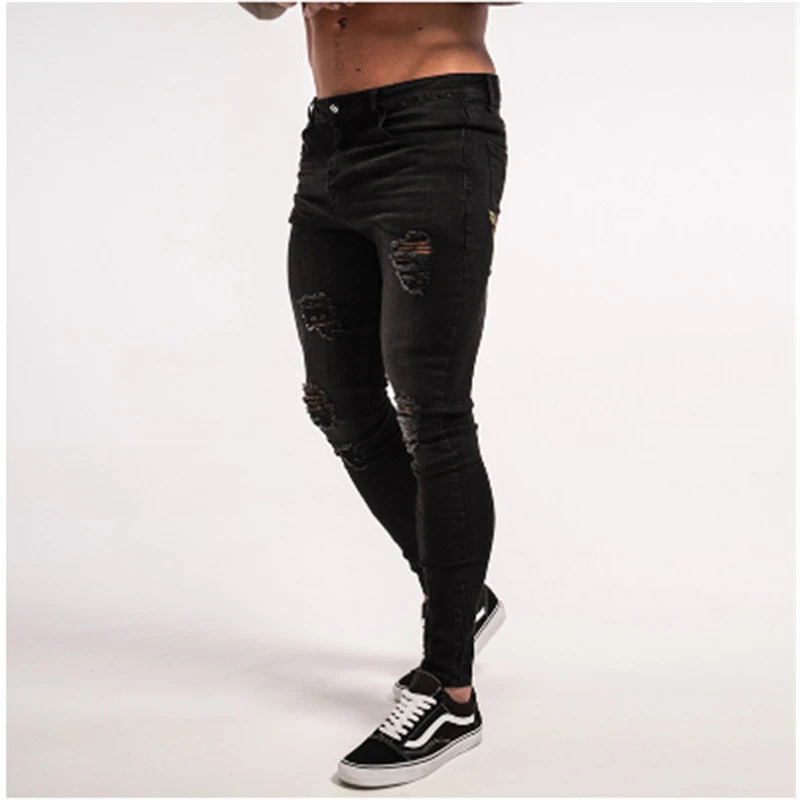 Новинка 2018 мужские джинсы с черной розой джинсовые брюки облегающие прямые
