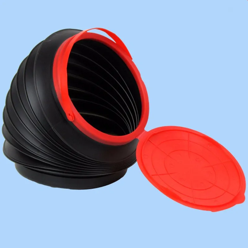 Новый 4L складной Выдвижной Телескопический Черный с красной крышкой