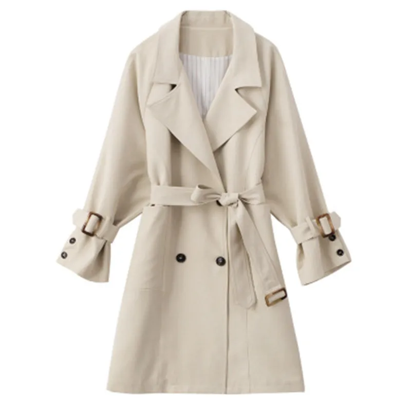 New Arrival 2019 Big Size Teenager Casual Trench Coat With Belt Women's Spring Autumn Long Raincoat Female Outwear 770 | Женская