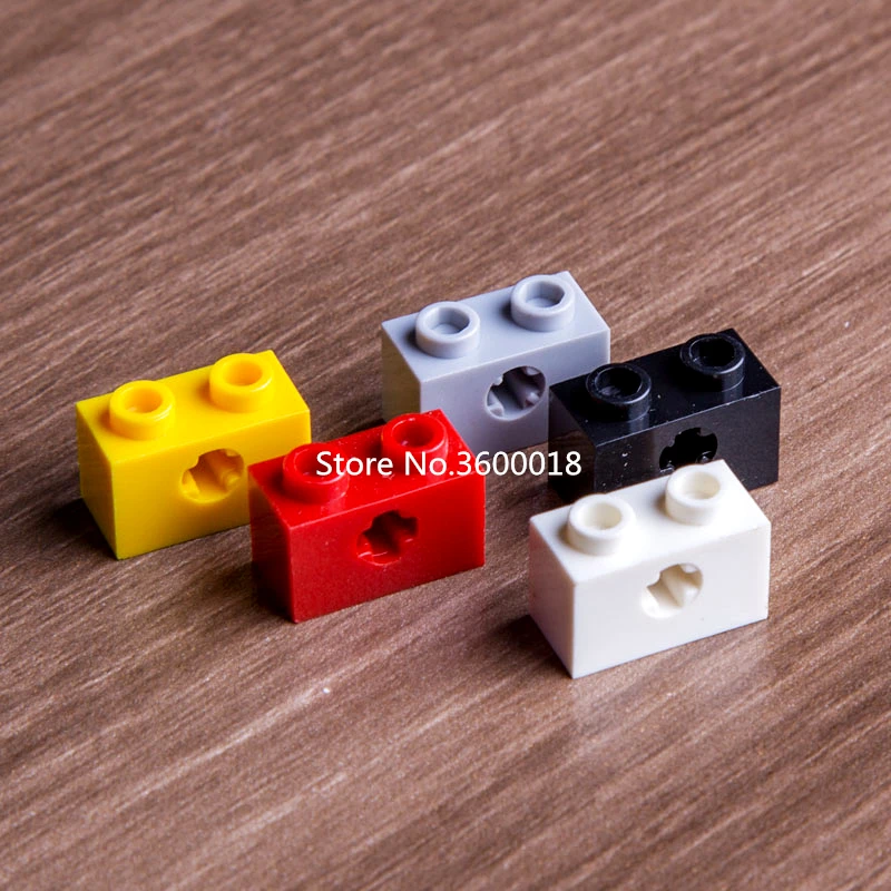 25 50 шт./лот DECOOL high tech 1x2 с отверстием для оси совместим вала 32064 кирпич MOC детали