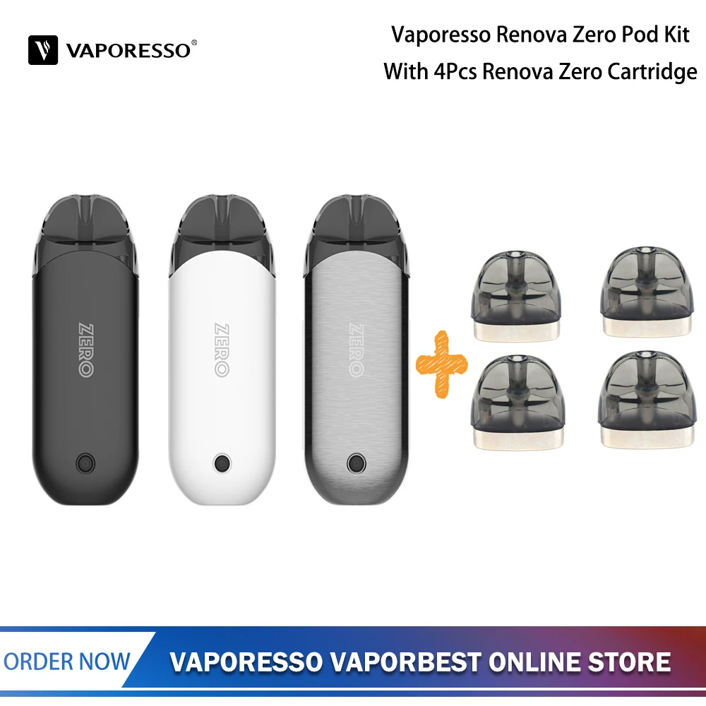 Оригинальная электронная сигарета Vaporesso Renova Zero картриджи 2 мл 4 шт. аккумулятор 650