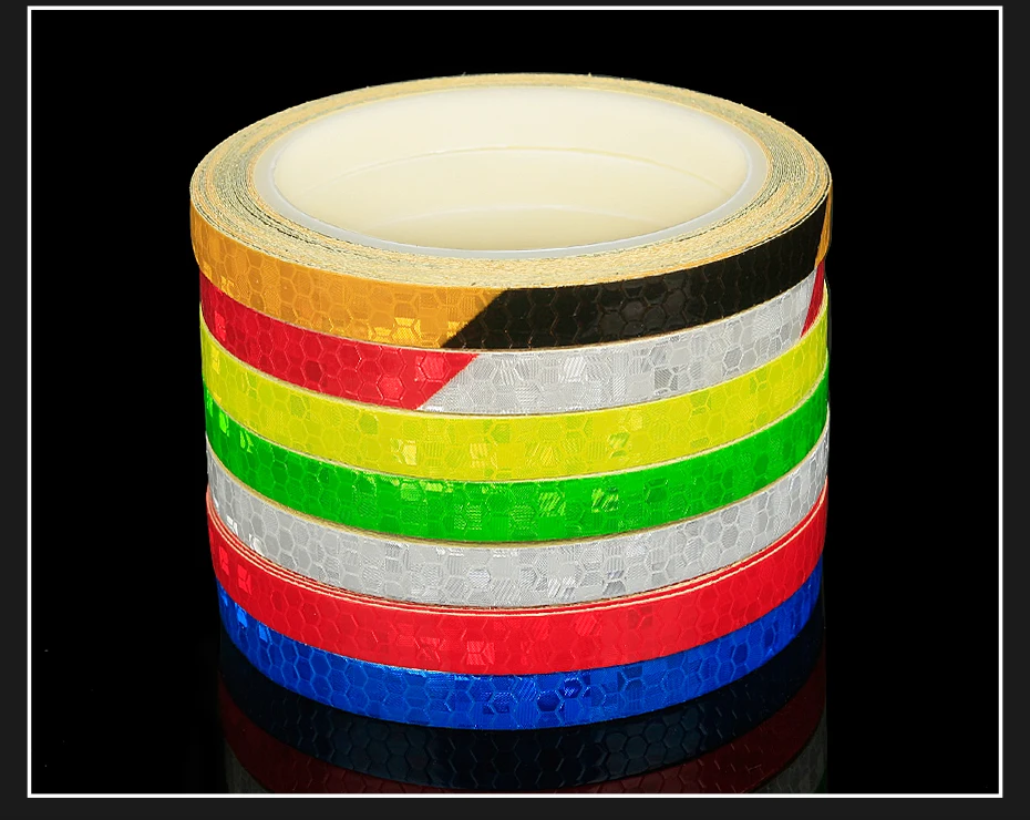 Cycling Accessories Bicycle Reflective Stickers 1CM*800CM MTB Bike Motorcycle Fluorescent Decal Tape Safety Warning CoolChange