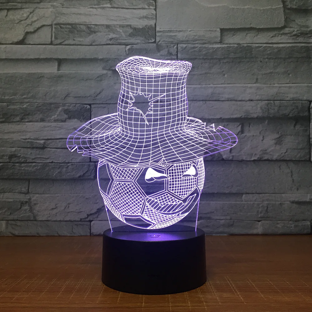 Новый подарок на Хэллоуин 3D Улыбка футбол одежная соломенная шляпа