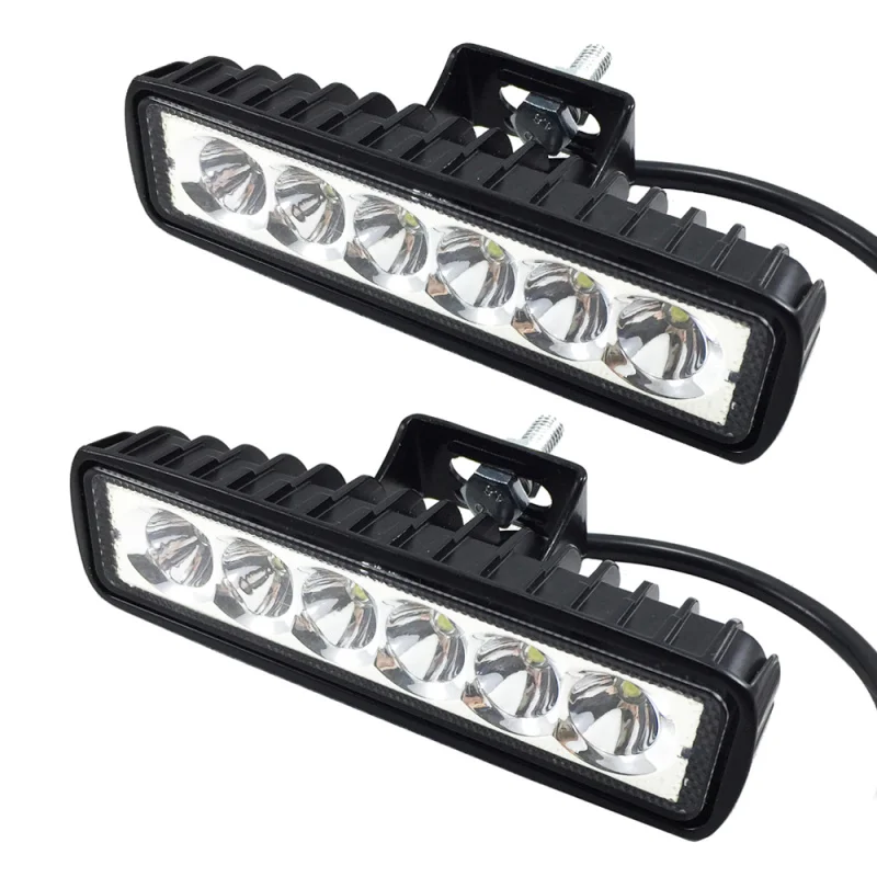 2PC 18W Spot 2 шт. " 18 Вт Светодиодный светильник 12 в 24 В Мотоцикл Внедорожный 4x4 ATV точечные дневные ходовые огни грузовик трактор Предупреждение рабочий точечный светильник - Цвет: 2PC 18W Spot