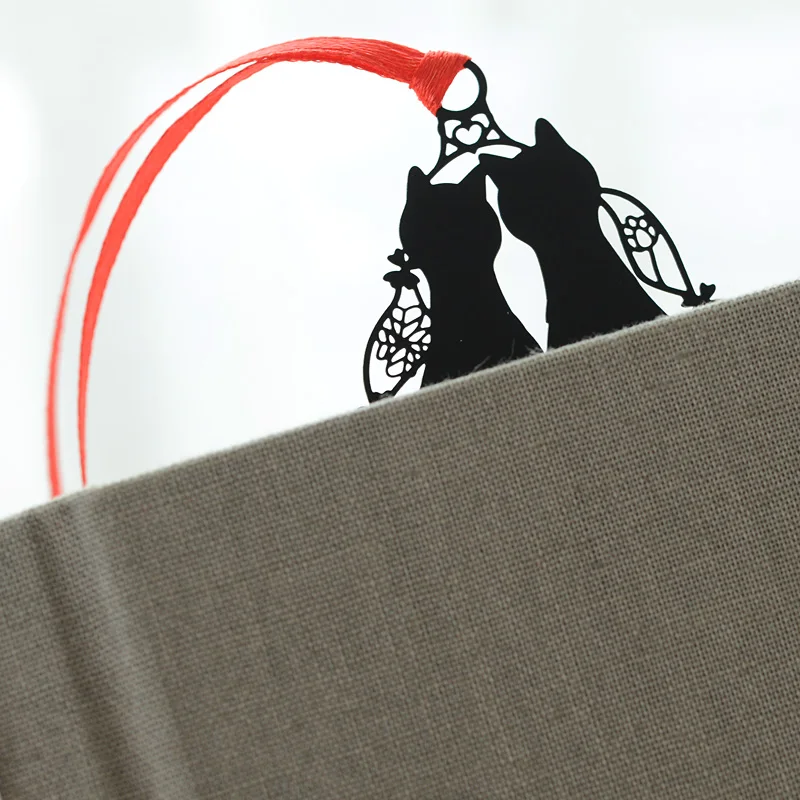 Закладки в виде черной кошки с Красной веревкой 6 шт./лот Китайская классическая