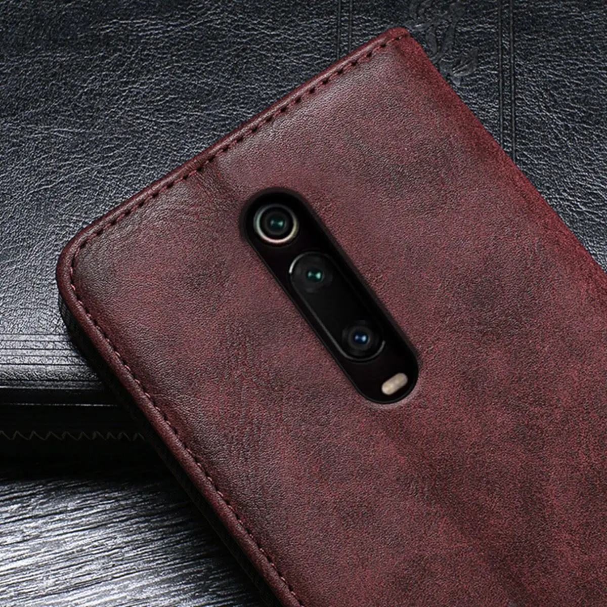Роскошный кожаный кошелек чехол для Xiaomi Redmi K20 Ретро Магнитная подставка карт