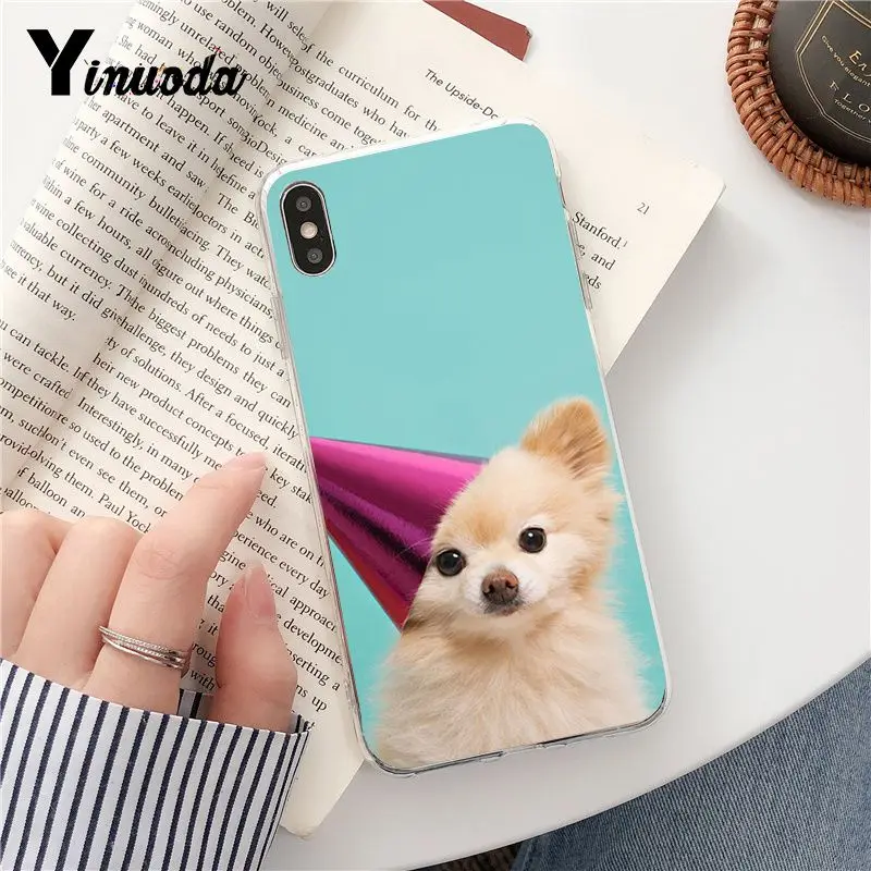 Yinuoda Dog Pomeranian Новое поступление Прозрачный чехол для телефона iPhone 5 5Sx 6 7 7plus 8 8Plus X XS