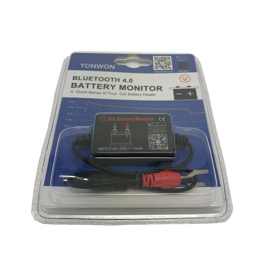 10 шт. DHL TONWON TW20 12V тестер батареи Bluetooth 4 0 напряжение беспроводной анализатор
