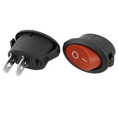 5x2 Pin ON-OFF 2 Позиция SPST Овальный лодка кулисный переключатель красный 6A/250 В 10A /125 AC |