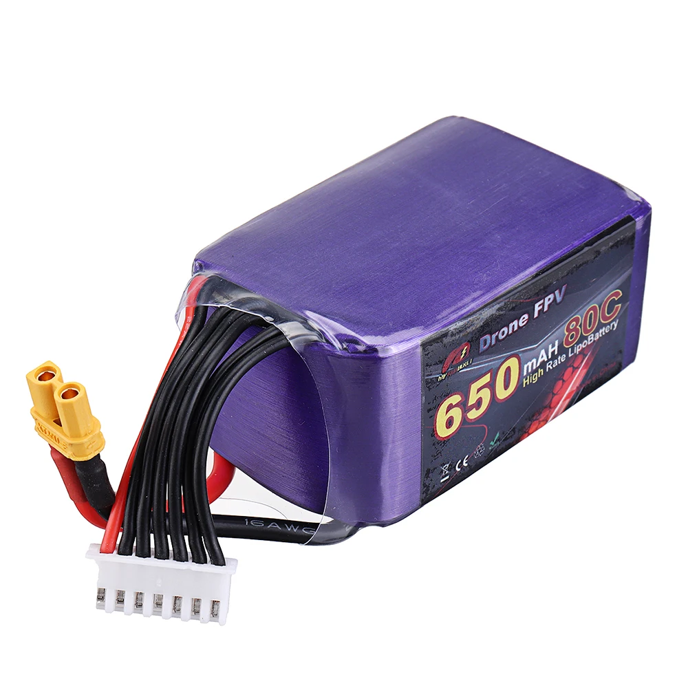 My Red Beret 22.2V 650mAh 80C 6S Lipo Battery For FPV RC Drone | Игрушки и хобби