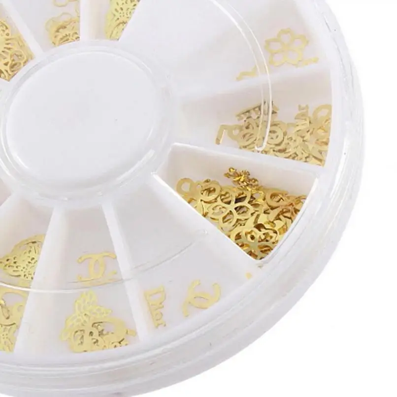 Золото/серебро цвет сплав Материал 3D золото наклейка наклейки Дизайн ногтей