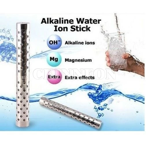 

50Pcs/Lot Portable 304 Stainless Steel Household Health pH Lonizer Negative Lon Alkaline Water Purfier Stick Energy for Nano