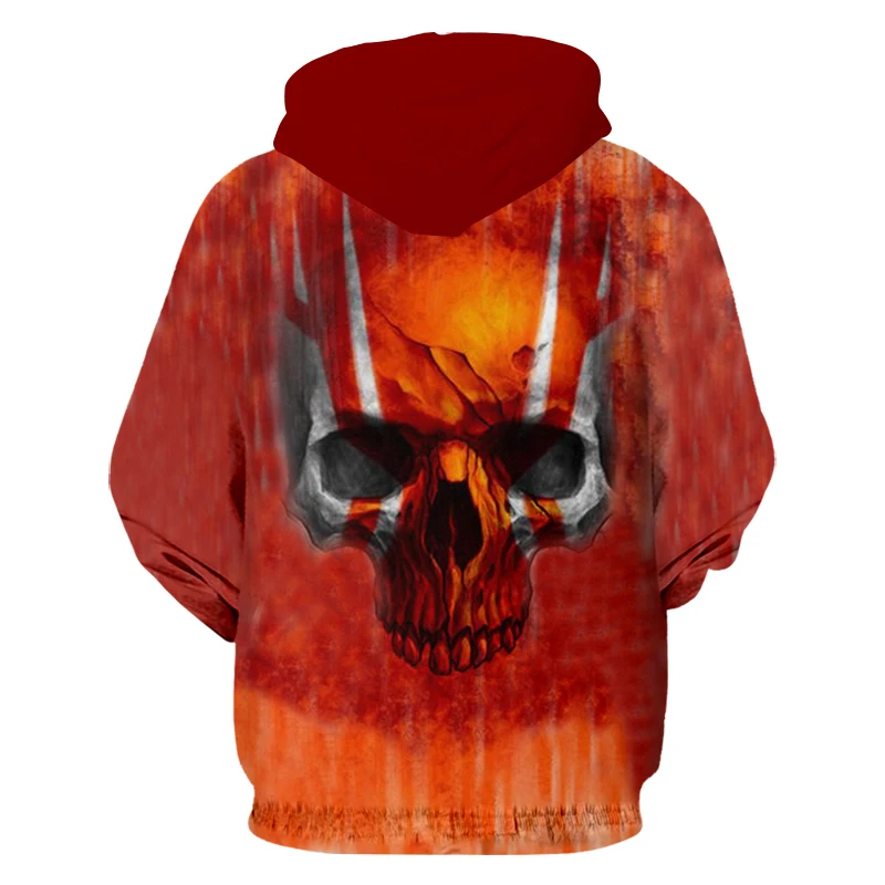 OGKB 3d Красный Hoodiess череп толстовки с принтом для мужчин/wo мужчин толстовка бренд