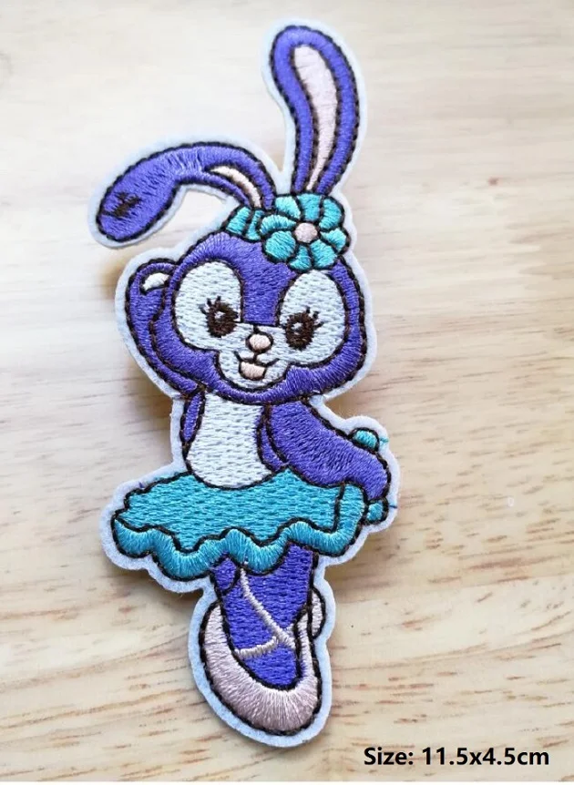 Gelatoni Duffy Утюг на заплатках Маленькая обезьяна кошка мультфильм Байкер аксессуар вышитые s для детей - Цвет: Черный никель