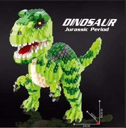 

Mini Jurassic Dinosaur Balody Block Set DIY Diamond Brick Tyrannosaurus Rex Velociraptor Building Toy For Kids