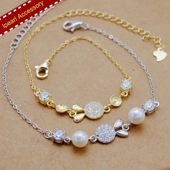 Lovely Rabbit Design Decoration Bracelet Findings Women DIY Pearl Jewelry Findings&ampComponents Accessory | Украшения и