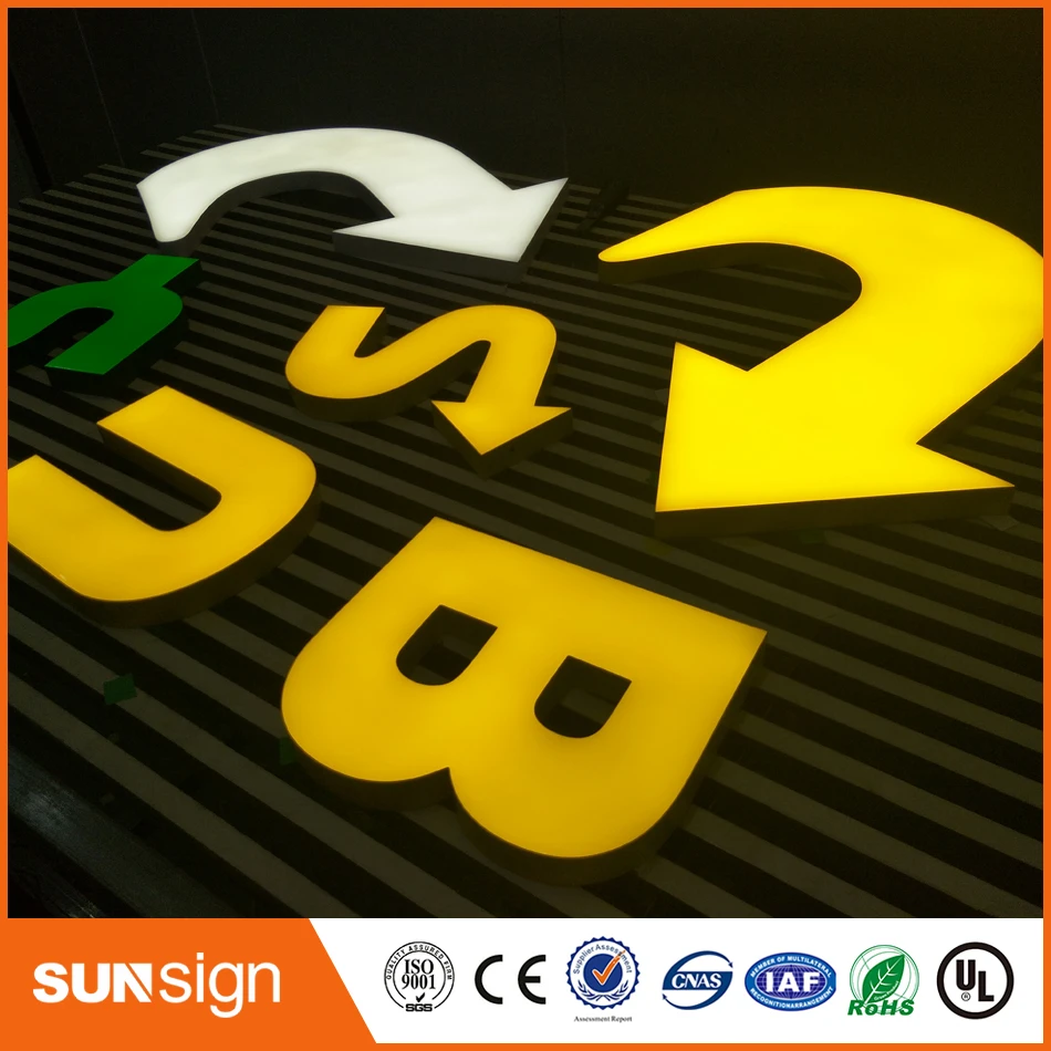 Заказчик Водонепроницаемость эпоксидная смола светодиодные буквы знаки