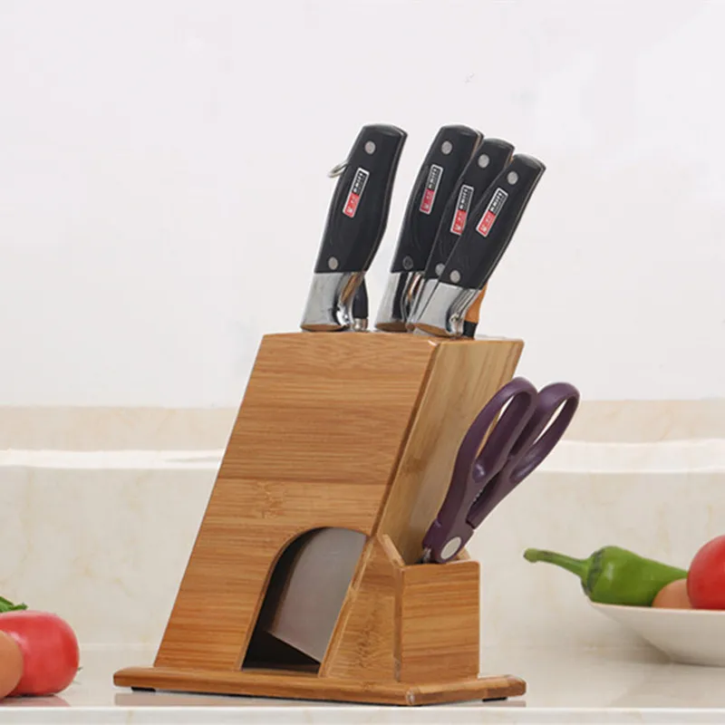 

Bamboo Multi-Functional Kitchen Knife Holder Eco-Friendly Kitchen Tool Organizer Storage Box Cook Chopper Racks