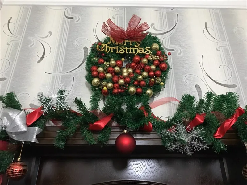 40 см модный Рождественский венок гирлянда вечерние украшения для дома