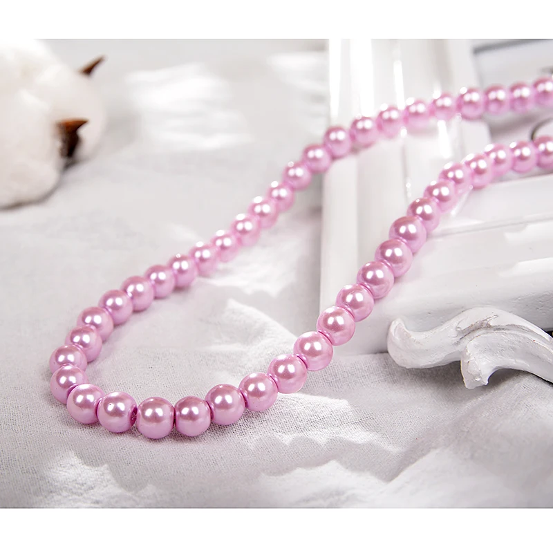 Искусственные стеклянные жемчужные бусины 4 мм для изготовления поделок своими