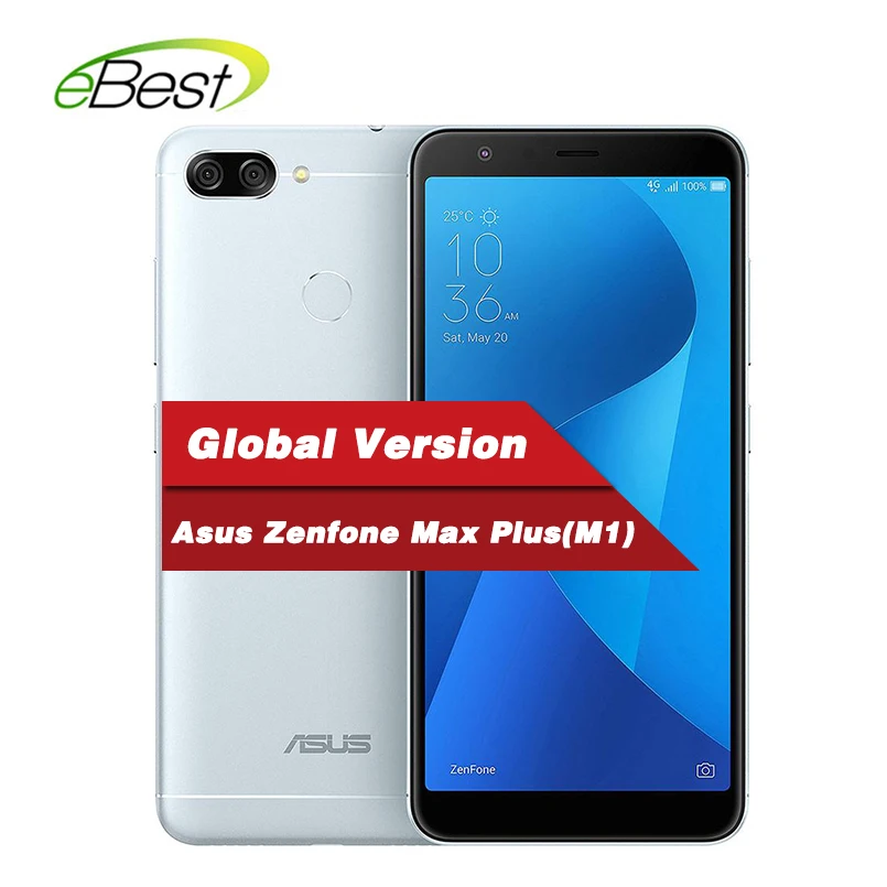 Смартфон Asus Zenfone Max Plus(M1) 4 ГБ 32 ГБ 5,7 ''18:9 FHD+ Восьмиядерный процессор MT6750T OTG глобальная версия 4130 мАч мобильный телефон на Android