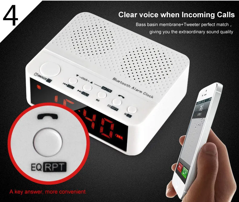 Карабальный FM радиоприемник беспроводной Bluetooth V2.1 динамик с настольным