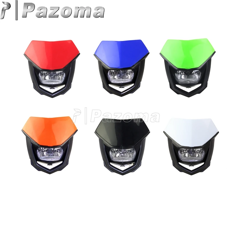 Фара мотоциклетная PAZOMA для мотоцикла черный уличный фонарь YZ WR 250F 450F CRF FMX KX RMZ SXF 250