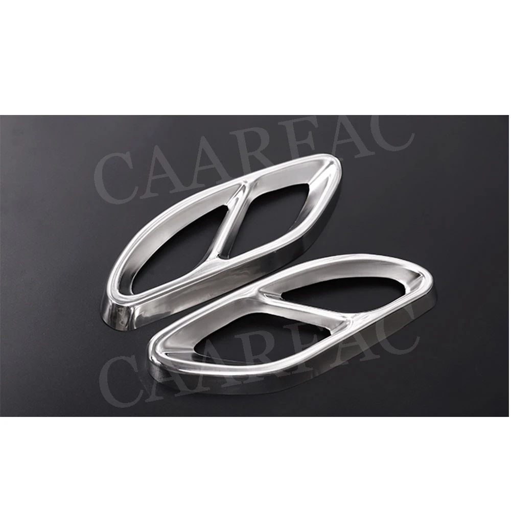 2 шт. автомобиль Нержавеющая сталь задний глушитель выхлопной трубы автомобиля