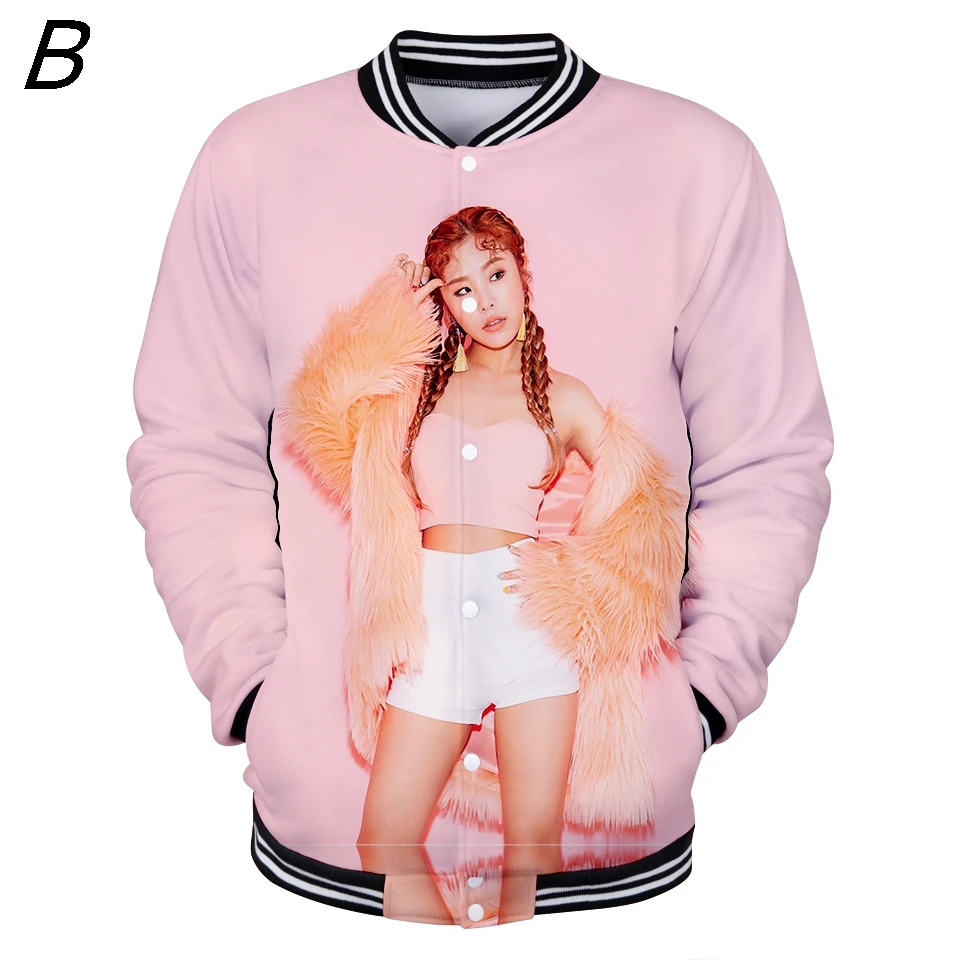 Mamamoo Kawaii Nieuwste Модель 3d куртка Mouwen Kleding Повседневная бейсбольная форма с принтом
