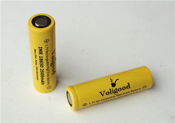 Перезаряжаемые литий ионные аккумуляторные батареи Voligood IMR 18650 35ah 50 Ач 2500 мАч 3 7 в 6